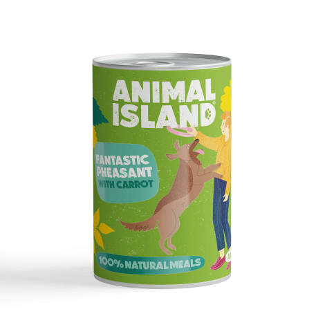 Mokra karma dla Psa Animal Island bażant z marchewką 400g